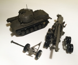 Tanque y cañón juguete bélico años 60