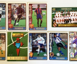 Lote de 9 cromos Fichas de la Liga 96/97 Mundi Cromo