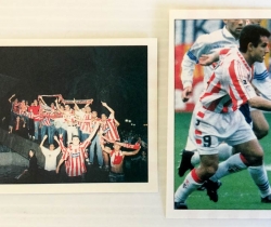 Lote 2 cromos de la Real Sporting de Gijón Su historia en cromos. Milano Sport. Cromosol.