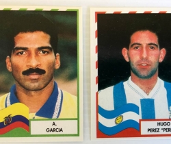 Lote 2 cromos Copa América 1995 Mundicromo