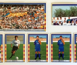 Lote 9 cromos Valencia CF Toda su historia en cromos 1919 – 1996 Colección Este