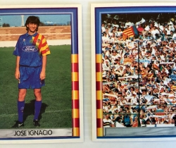 Lote 2 cromos Valencia CF Toda su historia en cromos 1919 – 1996 Colección Este
