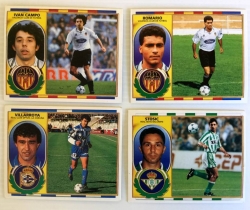 Lote 4 cromos Liga 96/97 Colecciones Este.