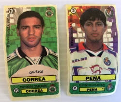 Lote 2 cromos Chicle Fútbol Dream Team 97-98