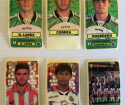 Lote 6 cromos Chicle Fútbol Dream Team 97-98