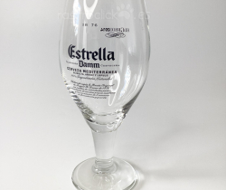 Copa de cerveza Estrella DAMM – Cerveza Mediterránea – 18 CM