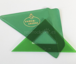 Escuadra de Faber-Castell 16cm nº 566 años 70