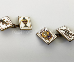 Gemelos de cadena de naipes baraja española