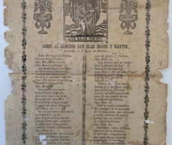 Gozos al Glorioso San Blas Obispo y Martir – Alcoy, 1868 – Imprenta de José Martí – Valencia