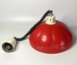 Lámpara roja de techo vintage años 60
