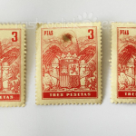Lote 3 sellos Timbre móvil de 3 pesetas
