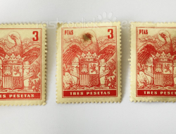 Lote 3 sellos Timbre móvil de 3 pesetas