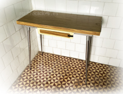 Mesa de Cocina Extensible Tipo Libro Vintage Años 70