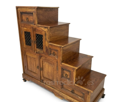 Mueble escalera colonial rústico de México