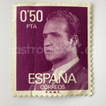 Sello de Correos 50 céntimos Juan Carlos I Rey de España