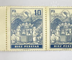 Lote de 2 sellos Timbre Móvil de 10 pesetas