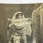 Tarjeta postal de bailarina de variedades 1900-1920 D.REBEL