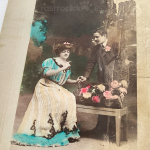 Tarjeta postal con escena romántica 1900-1920 ASTRA