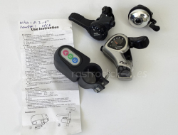Lote accesorios bicicleta – manetas de cambio – timbre