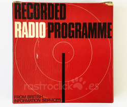 Programa de radio grabado en cinta magnética por: British Information Services