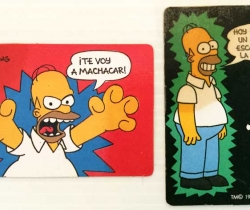Lote 2 cromos Los Simpsons Bollycao año 1991 PromoStaff