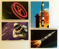 Lote 4 cromos Dunkin Supercromo El Espacio 1969