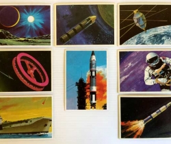 Lote 8 cromos Dunkin Supercromo El Espacio 1969