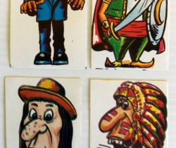 Lote 4 cromos Super Comix años 80