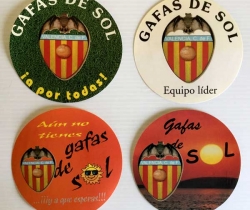 Lote 4 adhesivos valencia CF – publicidad gafas de sol
