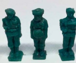 Lote 5 Paracaidistas Cacao Toddy números 3, 5, 9, 11 y 12 + 2 vales – años 60